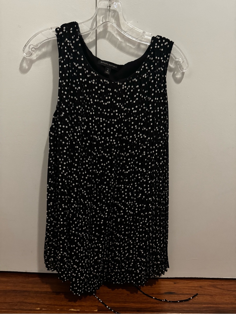 Banana Republic Black Polka Dot Sleeveless Tank